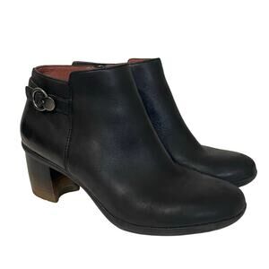 Dansko Women's Perry Ankle Boots Heeled Waterproof Nubuck US 8.5 9 EU 39 Black